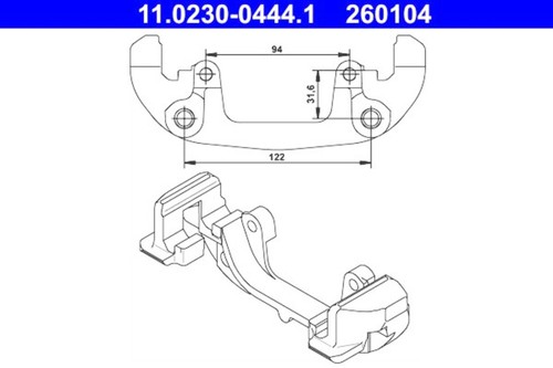 Brake caliper carrier ate fits - carrier,