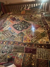 Indian Patchwork Mirror Throw