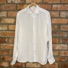Luca Faloni White Linen Shirt