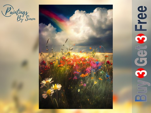 Rainbow 5x7 print - on, matte
