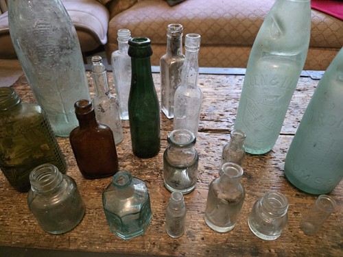 Collection old bottles - old,