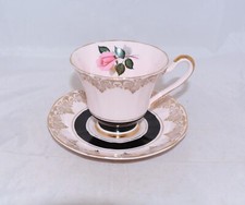TUSCAN Pink Rose + Gilt Vintage Cup & Saucer