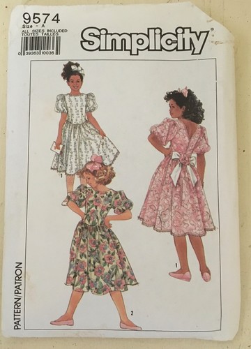 Simplicity 9574 girls dress - girls,