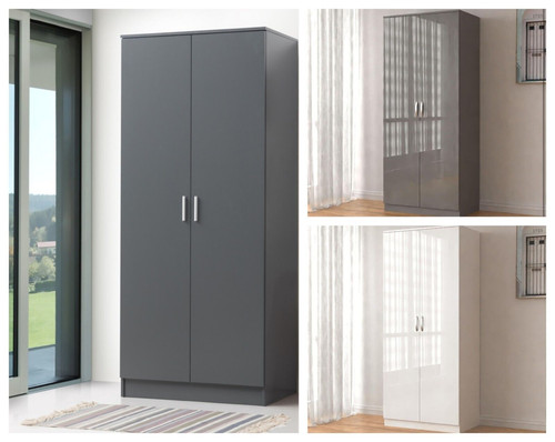 High gloss door wardrobe - high, 2