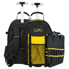 Prostor 21" Heavy Duty Rolling Tool Bag Backpack on Wheels 52 Pockets
