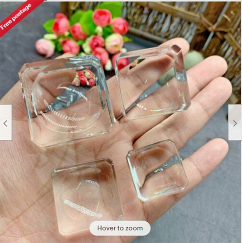 Square glass holder crystal - square,
