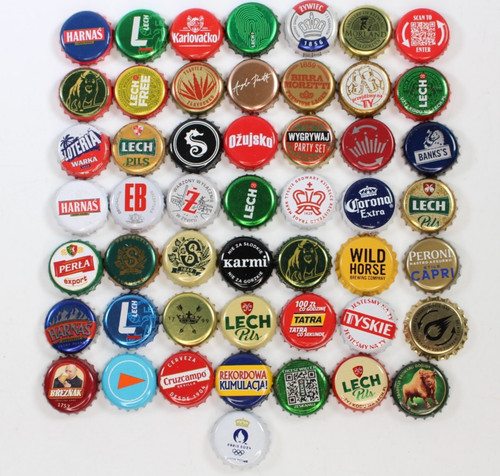 50x beer drinks bottle tops - bottle,