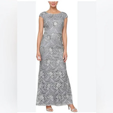 Alex Long Embroidered Evening
