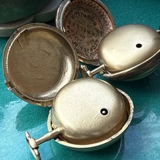 TWO Antique 1700 Century Georgian Verge Fusee Pair Cased Pocket Watch 