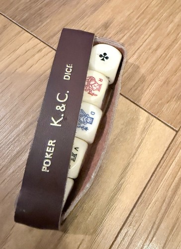 Vintage poker dice 5 - k&c,