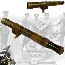 Victorian / WW1 British Army Artillery Sighting Telescope, 40 Pounder Gun, Brass