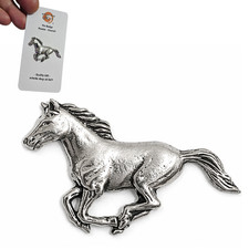 Running Horse Pewter Pin Badge
