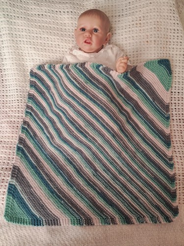Hand knitted doll blanket - ,