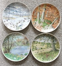 A Complete Set Of  Four Seasons  Decorative Plates by Peter Barratt. Good.