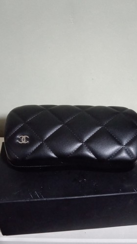 Chanel black quilted hard case - quilted,