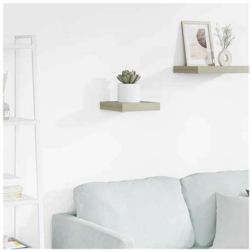 Wall shelf red engineered wood - shelf,