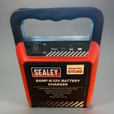 Sealey STC60 Battery Charger 6/12V 6Amp 230V Automatic Car Van Bike Lawn Mower