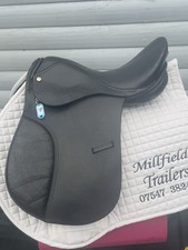 16 Inch  Black Pony Saddle
