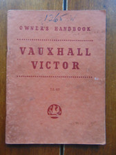 Vauxhall Victor Owners Handbook T.S.460 F Model Series 2 Jan 1960