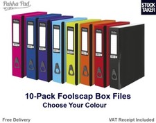 Pukka Foolscap Box Files With Spring Clip For Document Storage - Pack of 10