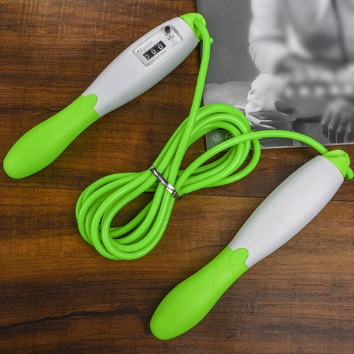 Blue plastic jump rope - jump, with