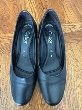 Gabor Black Leather Shoes -
