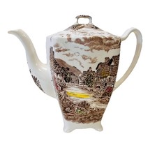 VINTAGE JOHNSON BROTHERS BROS OLDE ENGLISH COUNTRYSIDE COFFEE POT