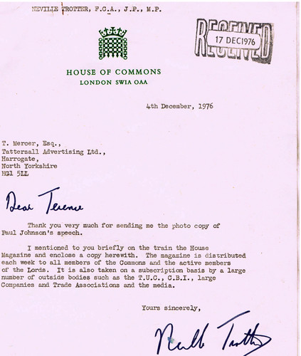 1976 als letter house - letter:,