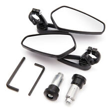 Universal Motorcycle Handle Bar End Mirrors CNC Aluminum Cafe Racer Motorbike