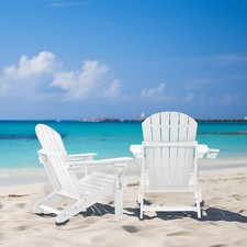 Adirondack Chairs Set of 2,Plastic Adirondack Fire Pit Chairs Weather Resistant