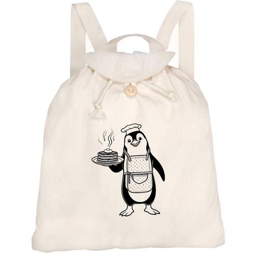 Penguin with pancakes canvas - 'penguin,