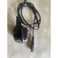 Black Male UK Plug to Female Figure 8 Connector Power Cable Adapter Lightweight