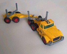 Diecast Matchbox Lesney King Size  Yellow Scammel  K-10 Contractor Pipe Truck