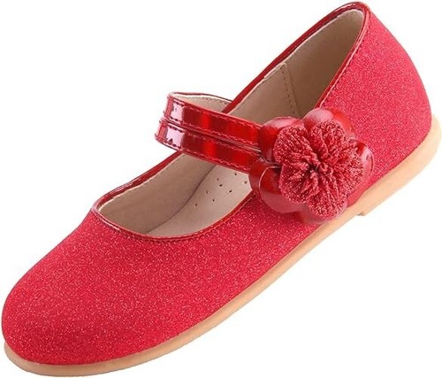 Girls red strap shoes - girls, with