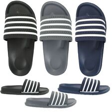 Boys Slides Kids Sports Stripe Sliders Flip Flops Summer Beach Pool Sandals Shoe