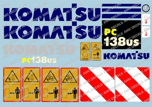 Komatsu pc138us digger - digger, decal