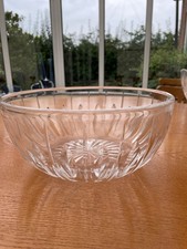 Simple cut glass fruit bowl, stylish design from Stourbridge glass cutters