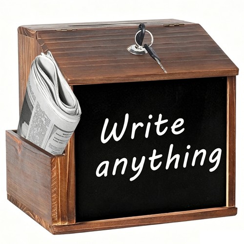 Solid wood suggestion box - solid,