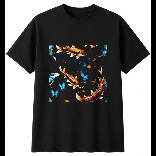 Colourful koi butterfly - koi, with