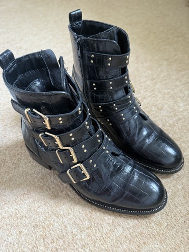 Carvela black croc - carvela, leather