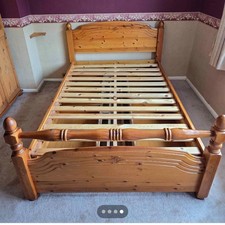 Solid Pine Double Bed Frame