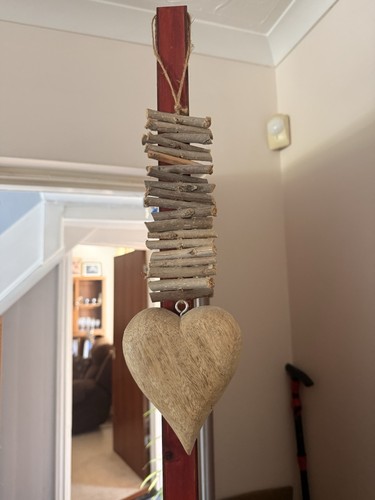 Heart driftwood hanging - driftwood,
