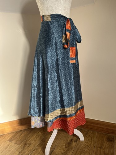 Recycled silk maxi long - , saree
