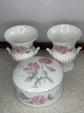 Nice Little Retro Group Of 3 Wedgwood For Marks & Spencer’s Sweet Pea Items