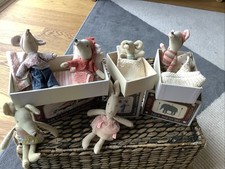Maileg Mice And Rabbits And Three Match Boxes