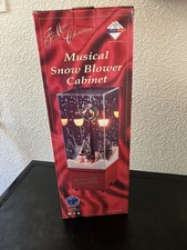 vintage Musical  Light Up Snow Blower Cabinet In VGC