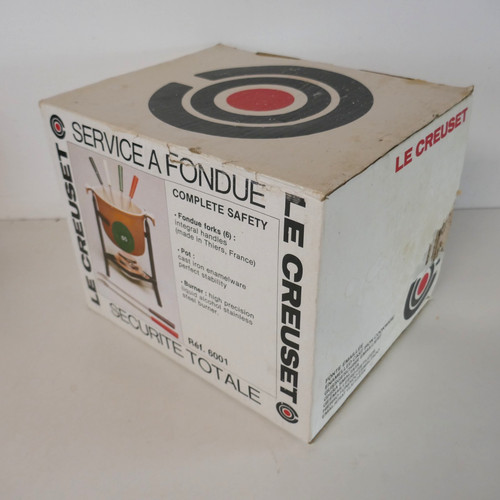 Vintage green creuset fodue - green,