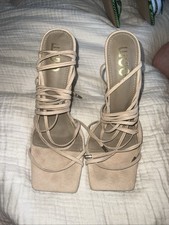 Ego Nude Tie Up Heels Size 6