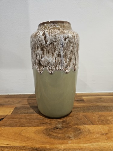 Green brown lava slip ware - green, &