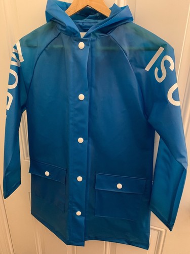 Zara blue raincoat jacket with - zara,